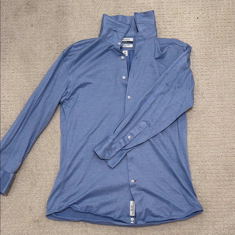 Cremieux slim fit collared shirt. 16.5/35